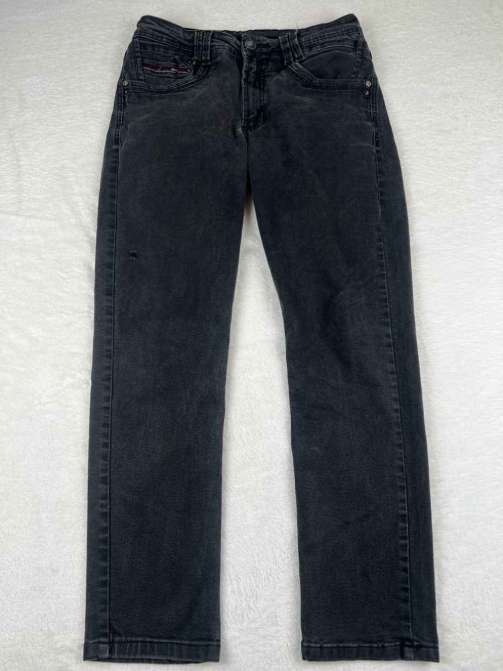 Kameron Ko&Co Straight Leg Jeans Black Wash Size 32x30 Distressed